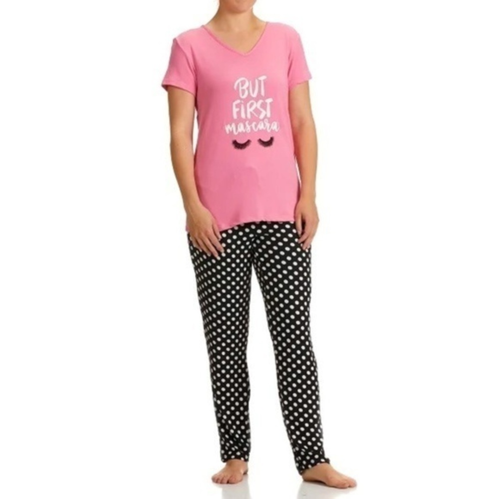 Pink Polka Dot Sleepwear Loungewear Set